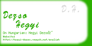 dezso hegyi business card